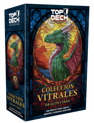 Top Deck - Colección Vitrales - Dragón Verde - Protectores1