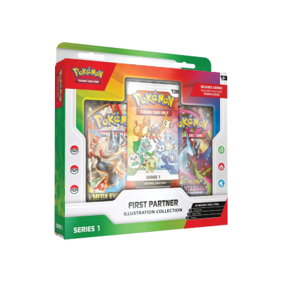 PREVENTA: Pokémon TCG - First Partner Illustration Collection (Q1 2026) (Inglés)1