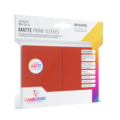 Gamegenic - Sleeves Matte Prime Red 66x911