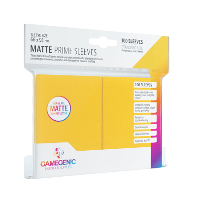Gamegenic - Sleeves Matte Prime Yellow 66x911