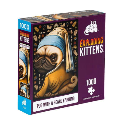 Exploding Kittens - Puzzle Pug with a Pearl Earring (1000 piezas)1