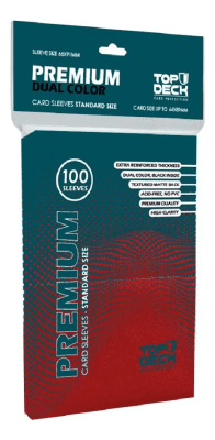 Top Deck - Protector Premium Dual Color Standard Size 66x91mm Rojo1