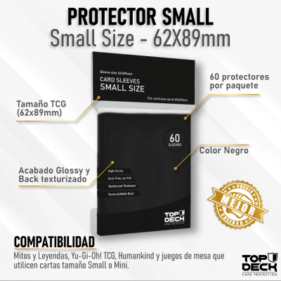 Top Deck - Protector Small 62x89mm Negro1