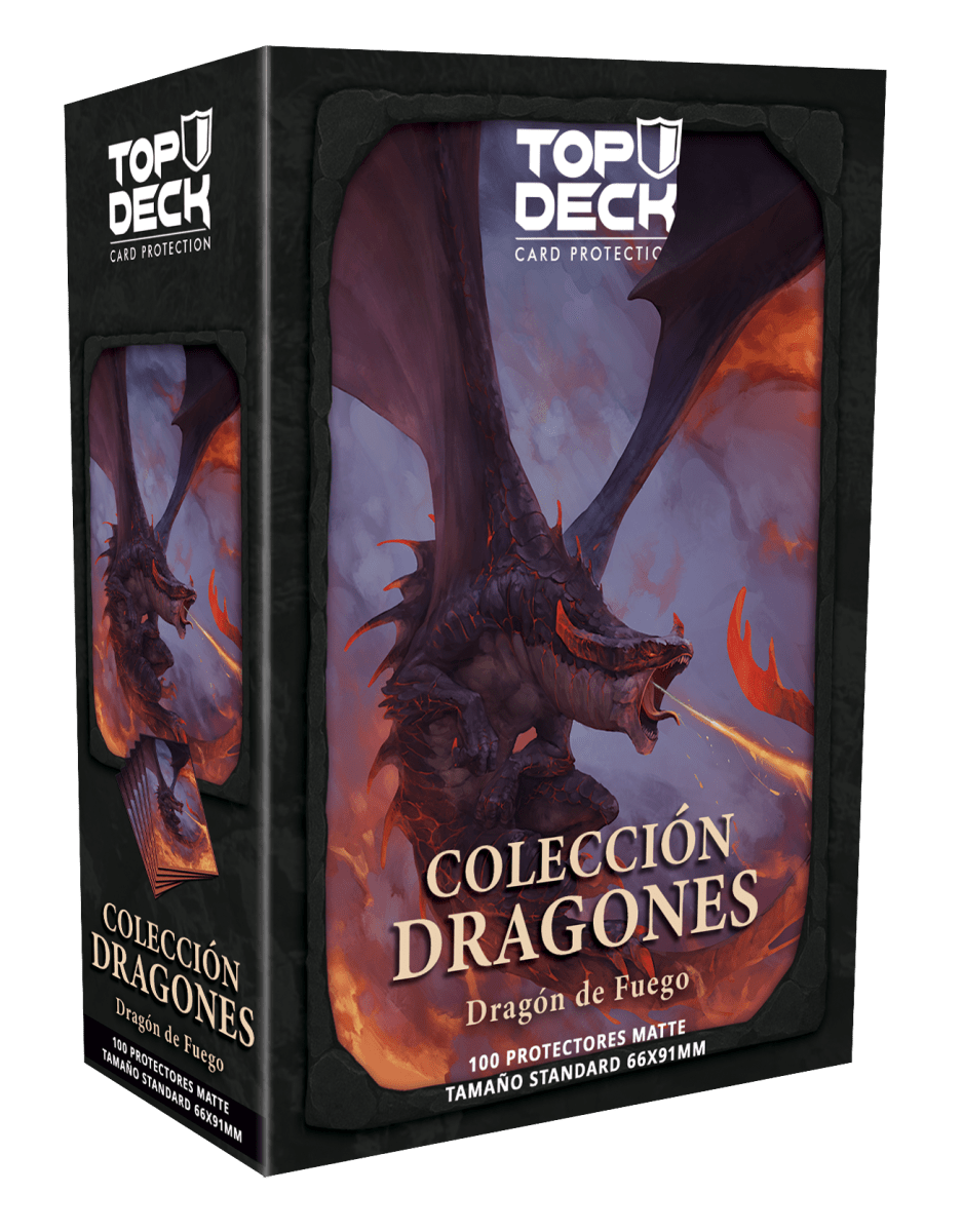Top Deck - Colección Dragones - Dragón de Fuego - Protectores 0