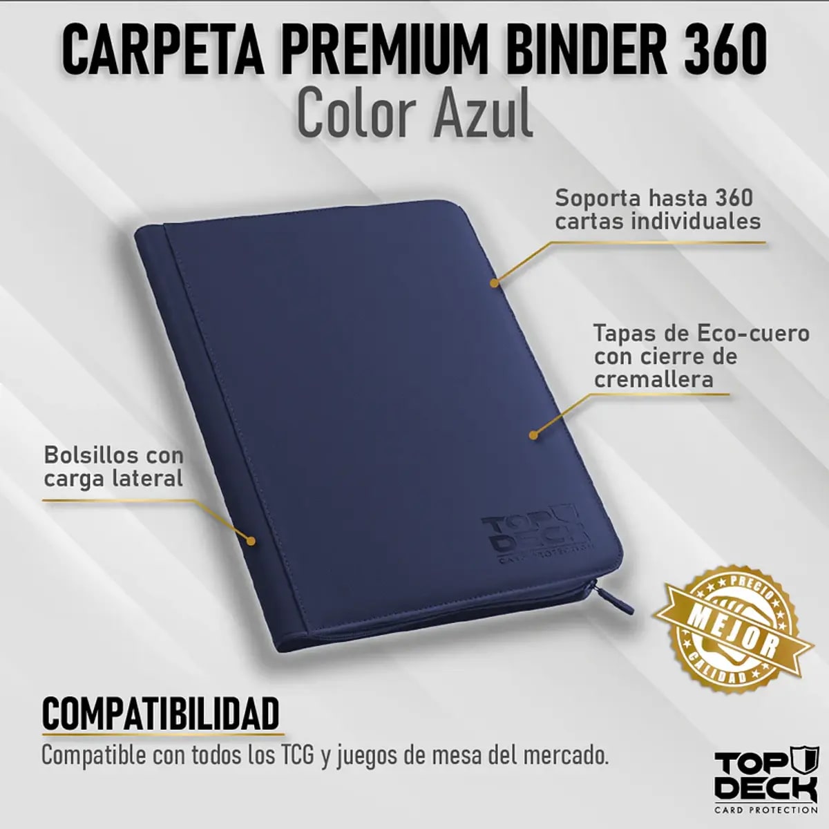 Top Deck - Carpeta Premium Binder 360 color Azul2