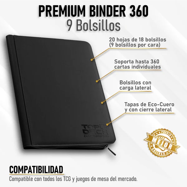 Top Deck  - Carpeta 360 Negra1