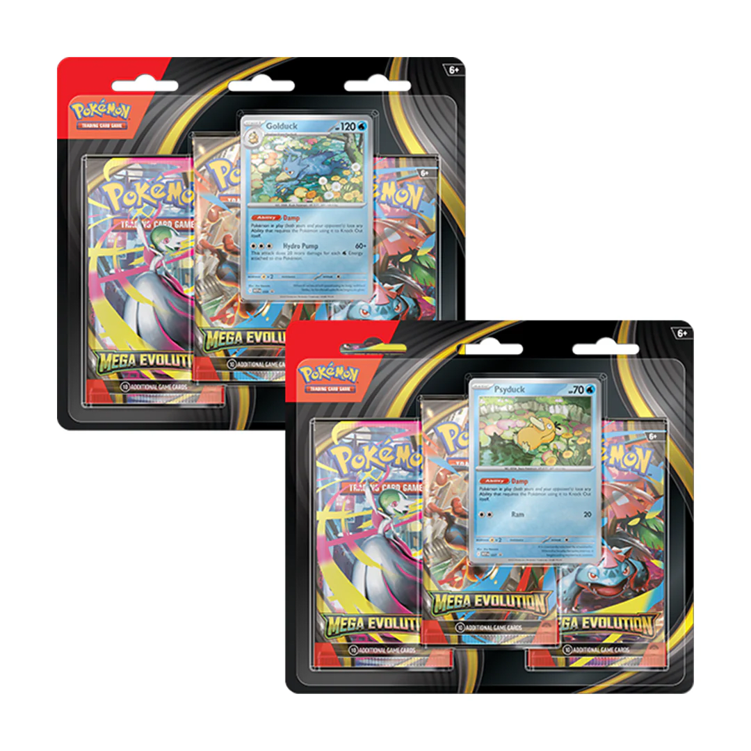 PREVENTA: Pokémon TCG - Mega Evolution - 3 Pack Blister (Inglés) 0