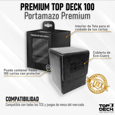 Top Deck - Premium Deck Box 100 color Negro2