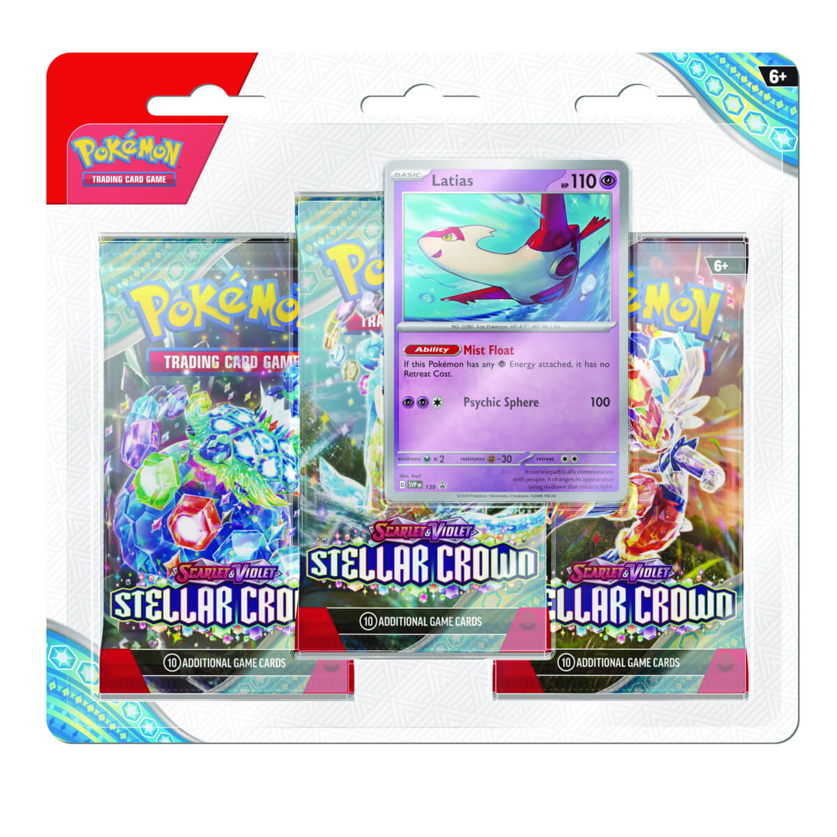 Pokemon TCG Stellar Crown 3Pack Blister – Inglés 0