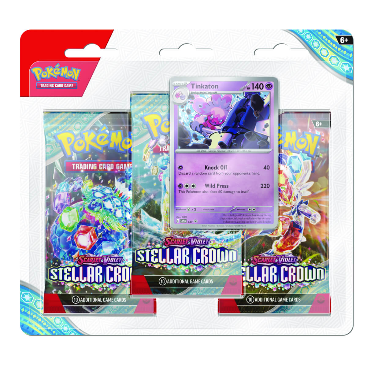 Pokemon TCG Stellar Crown 3Pack Blister – Inglés2
