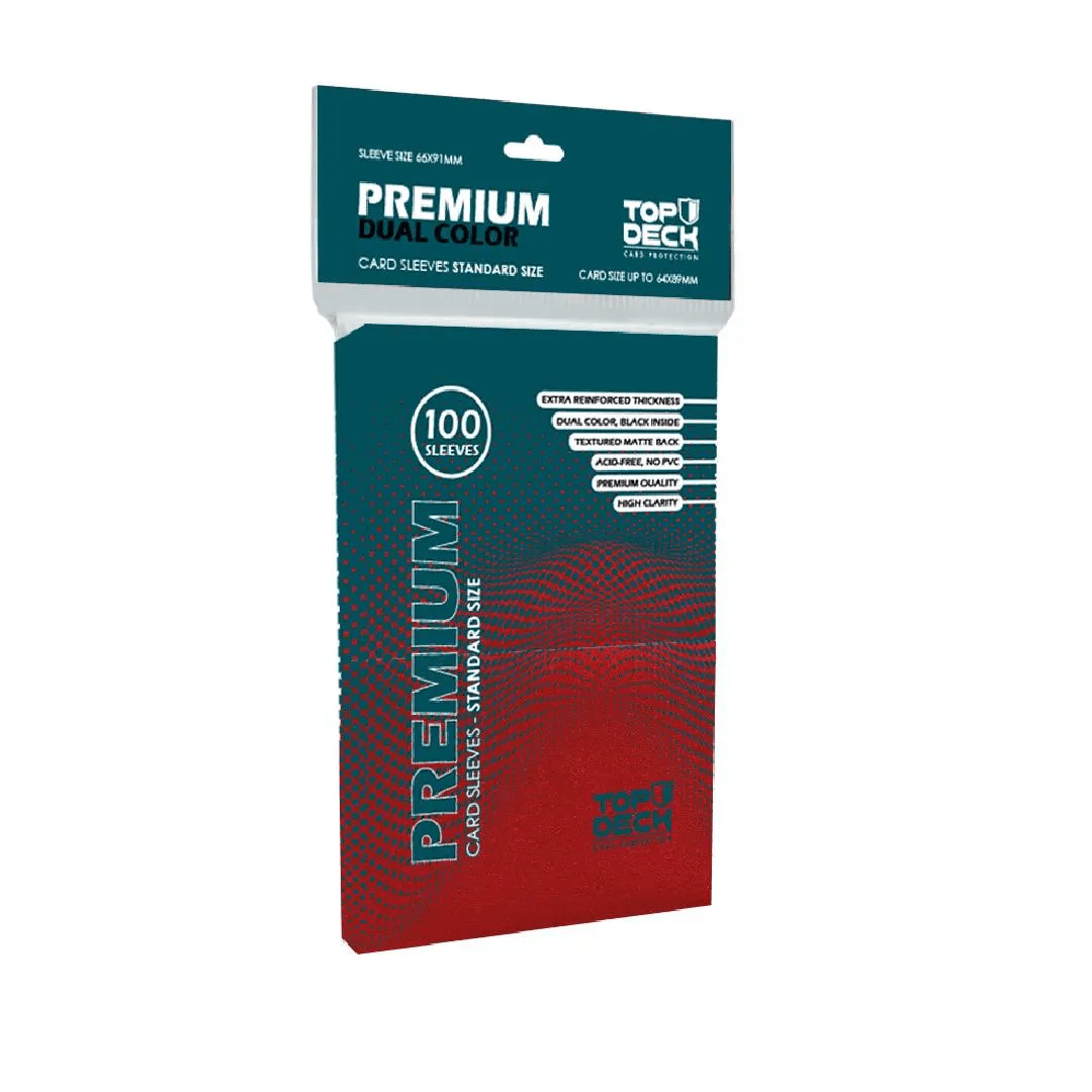 Top Deck - Protector Premium Standard 66x91mm Rojo 0