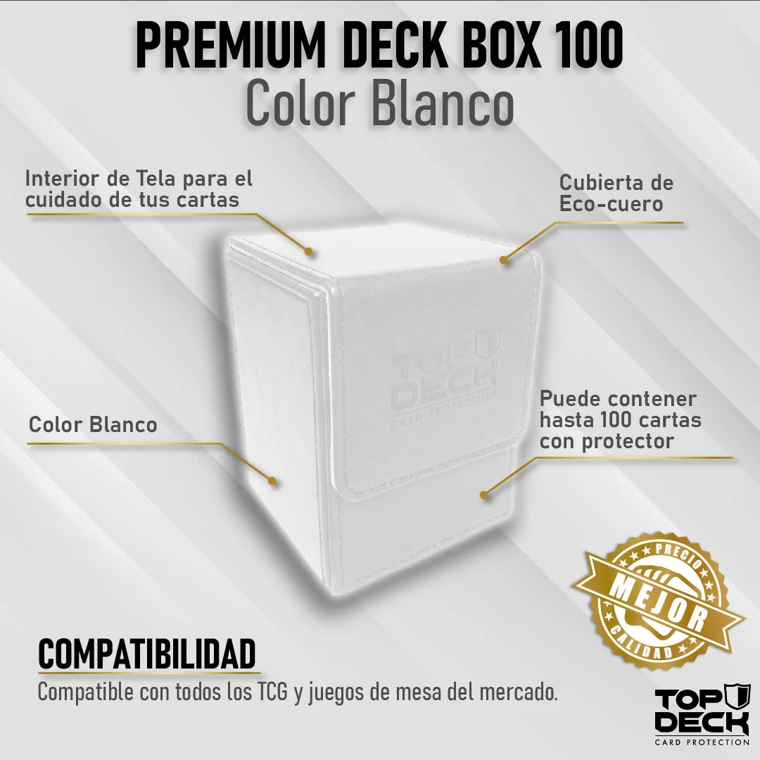 Top Deck - Premium Deck Box 100 color Blanco1