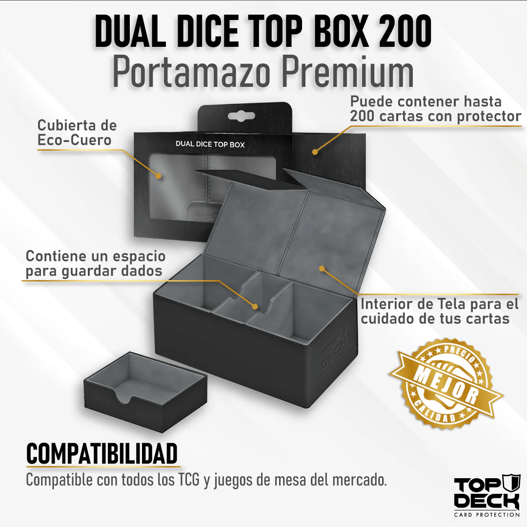 Top Deck - Portamazos Dual Dice Top Box 200 color Negro2