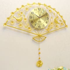 RELOJ MURAL BIRDS DORADO