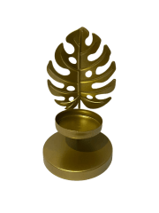 CANDELABRO DORADO HOJA