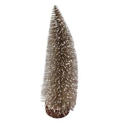 ARBOL DE NAVIDAD CON BASE MADERA 30 CMS DORADO