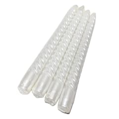 SET DE 4 VELAS ESPIRAL PERLADAS