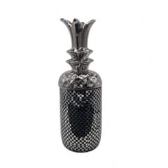 ANFORA PIÑA PLATA/NEGRO