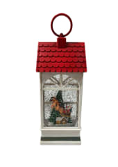 FAROL BLANCO ESCENA NAVIDEÑA LUZ Y MUSICA