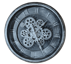 RELOJ MURAL GRIS OSCURO MOVING SYSTEM