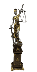 DAMA DE LA JUSTICIA PEDESTAL BROWN
