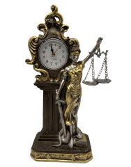 DAMA DE LA JUSTICIA RELOJ DE PIE ORO VIEJO