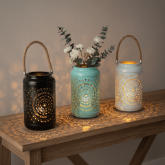 CANDELERO METALICO COLORES