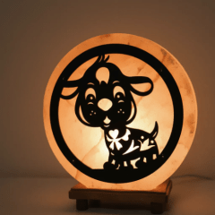 LAMPARA DE SAL PERRITO 3D
