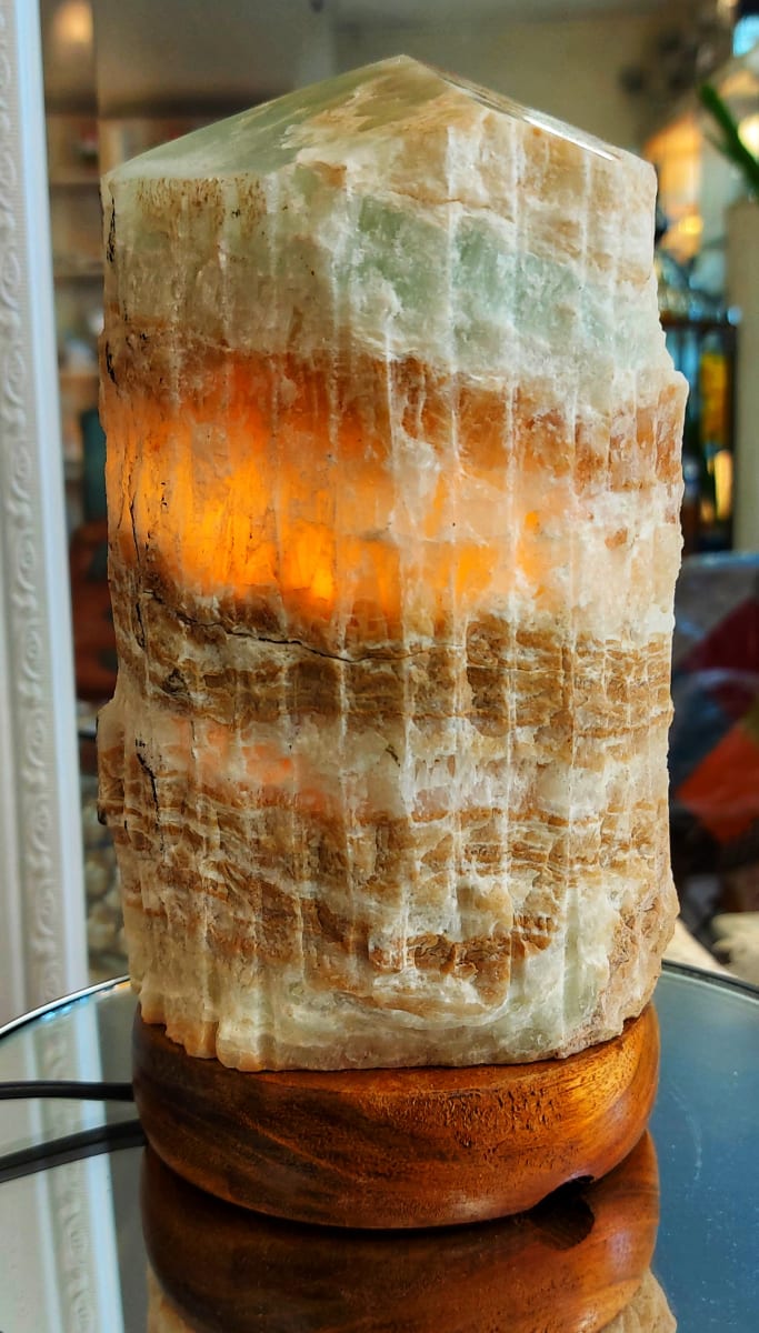 LAMPARA DE CALCITE CRYSTAL CARIBE1