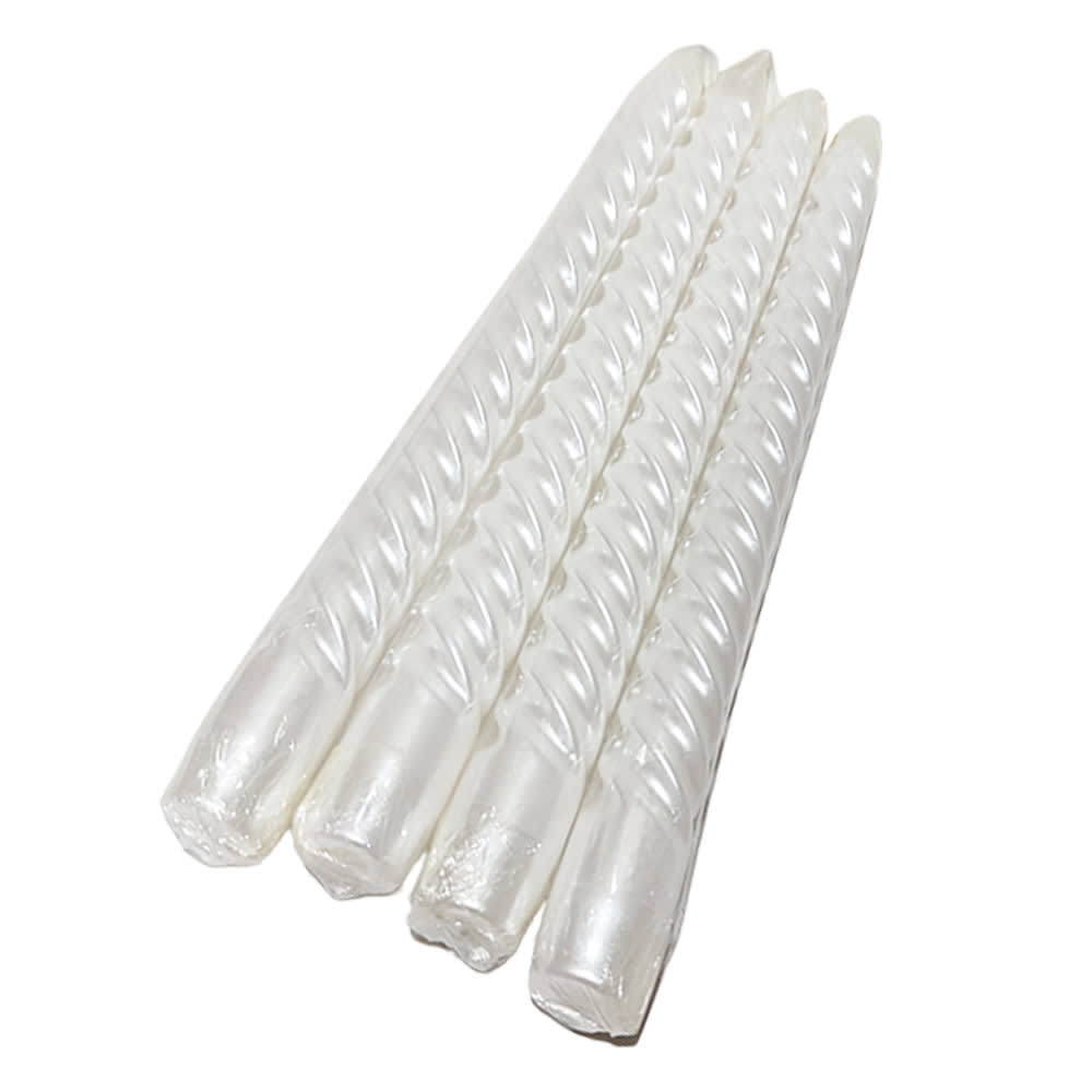 SET DE 4 VELAS ESPIRAL PERLADAS1