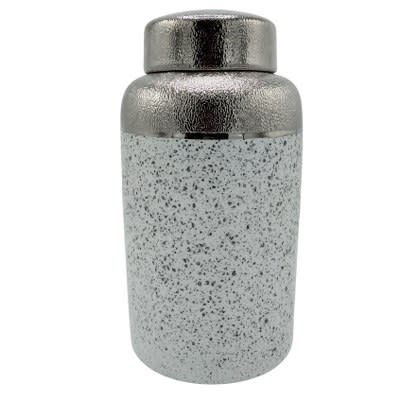 ANFORA PLATEADA GRANITO GRANDE1