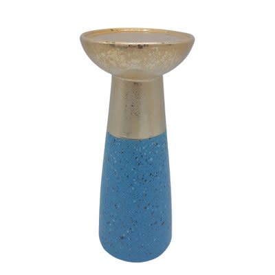 CANDELABRO AZUL/DORADO1