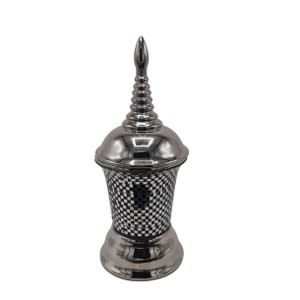 ANFORA NEGRO/PLATA1
