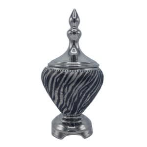 ANFORA CONO CEBRA/PLATA1