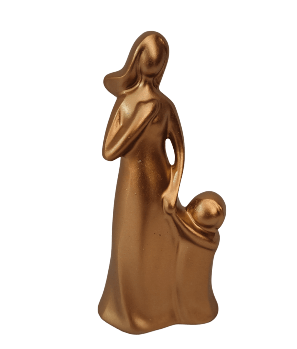 FIGURA MADRE E HIJA DORADO1