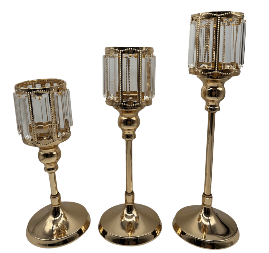 SET DE TRES CANDELABROS GOLDENSNOW1