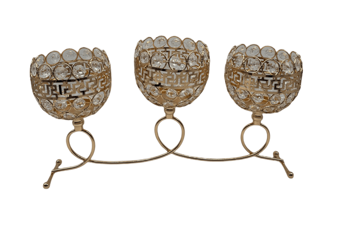 CENTRO DE MESA 3 LUCES DORADO4