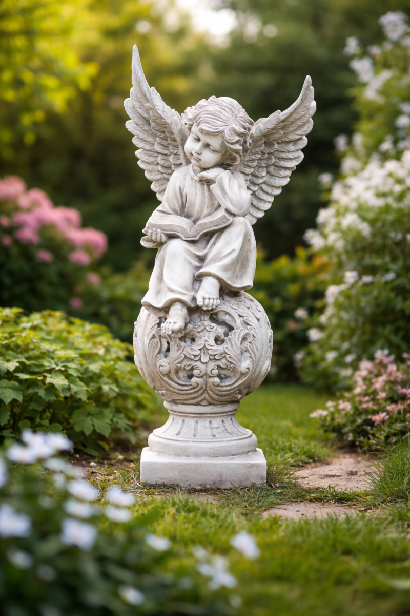 ESCULTURA ANGEL SOBRE ESFERA2