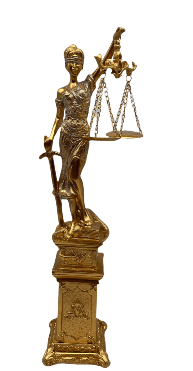 DAMA DE LA JUSTICIA PEDESTAL GOLD1