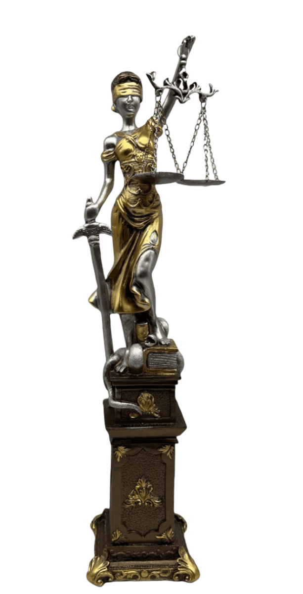 DAMA DE LA JUSTICIA PEDESTAL BROWN1