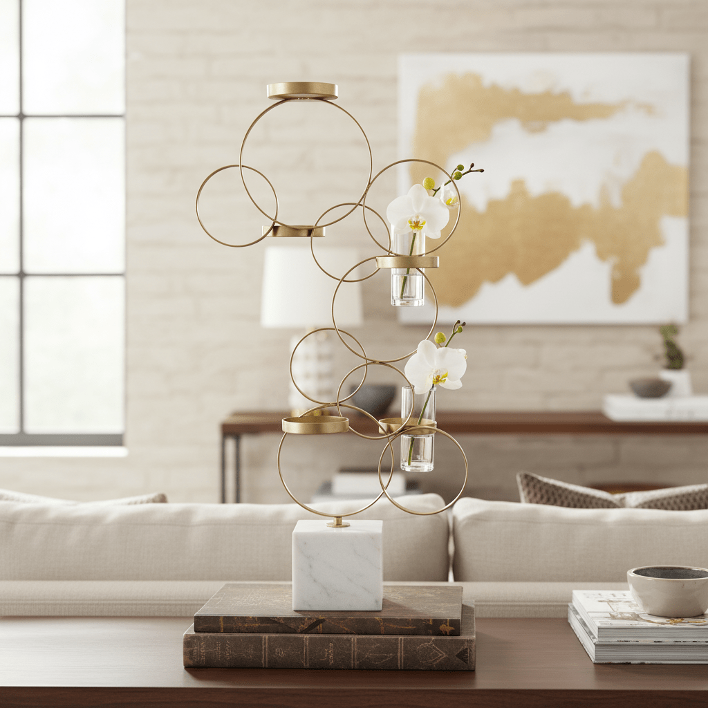 CANDELERO METALICO BASE MARMOL2