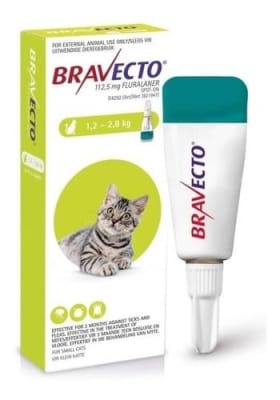 BRAVECTO GATO 1.2 A 2.8 KG (PIPETA ANTIPULGAS)1