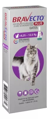 BRAVECTO GATO PLUS 6.25 A 12 KG (PIPETA ANTIPULGAS Y ANTIGARRAPATAS)1