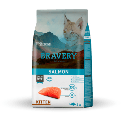 BRAVERY GATO KITTEN SALMON 2KG1