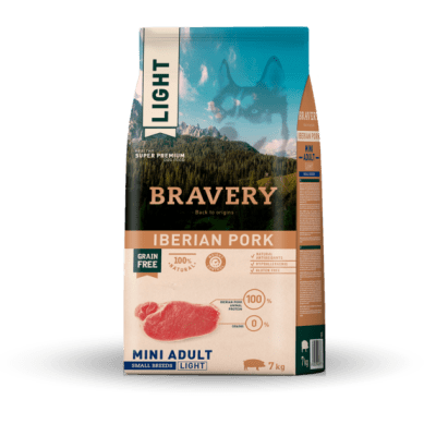 BRAVERY PERRO ADULTO RAZAS PEQUEÑAS LIGHT CERDO IBERICO 2KG1