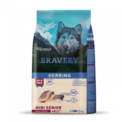 BRAVERY PERRO SENIOR RAZAS PEQUEÑAS ARENQUE 2KG1