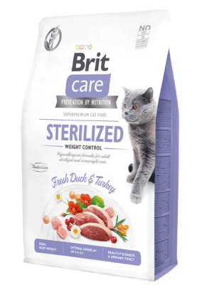 BRIT CARE GATO STERILIZED WEIGHT CONTROL FRESH DUCK & TURKEY1