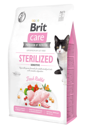 BRIT CARE GATO STERLIZED SENSITIVE FRESH RABBIT 2KG1