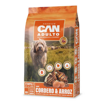 CAN ADULTO RAZAS MEDIANAS & GRANDES CORDERO Y ARROZ 18KG1