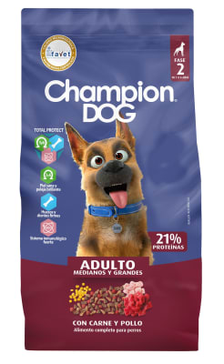 CHAMPION DOG ADULTO RAZAS MEDIANAS/GRANDES CARNE Y POLLO1